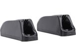 Barca Corda Clam Cleat Nylon Antiscivolo Stabile Fissaggio Clam Cleat Per Yacht Navi Nero 44 X 13Mm / 1,73 X 0,51In 2 Pezzi