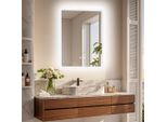 Wisfor Specchio Da Bagno Con Illuminazione Senza Nebbia 60 X 80 Cm, Specchio Da Bagno A Led Specchio Illuminato Specchio Da Parete Con Interruttore Touch Dimmerabile