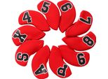 10 Pezzi/Set Quantità Golf Iron Head Cover Set Neoprene Club Protective Cover Headcoverred