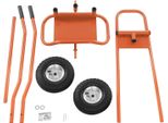 Carrello Di Trasporto, Capacità Di Carico Di 220 Kg, Design Intuitivo, Arancione