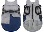 Inf Caldo Gilet In Pile Per Cani Con Design Riflettente - Abbigliamento Invernale Per Cani Di Piccola Taglia L