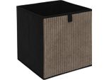 Howhomely | Scatola Portaoggetti - Scatola Per Scaffali - 30X30X30 Cm - Marrone Nero - Scatola Pieghevole