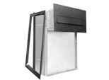 Cassetta Da Incasso Passante Grafite PN620 Profondità 190-260Mm Cassetta Postale Da Esterno Con Mascherina 2 Chiavi Incluse Esterno