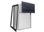 Cassetta Da Incasso Passante Nero PN620 Profondità 190-260Mm Cassetta Postale Da Esterno Con Mascherina 2 Chiavi Incluse Esterno