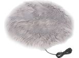 Coperta Riscaldante Per Animali Domestici, Peluche In Finto Visone, Temperatura Costante Regolabile, Cuscinetto Riscaldante Per Cani, Cuccioli, Gatti, Grigio