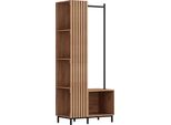 Vicco Armadio Da Ingresso Zinto, 80 X 187 Cm Con 5 Scomparti Portaoggetti, Quercia Dorata