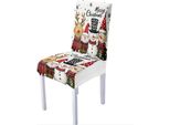 Inf Coprisedie Natalizie Festive - Set Di 4 Coprisedie Da Pranzo Natalizi