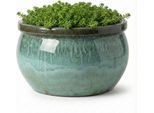 Fioriera Verde Muschio Ø 35 Cm Fioriera Resistente Al Gelo In Gres Giardino 14 Litri