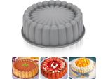 Stampi In Silicone Charlotte Con Rivestimento Antiaderente - Stampi Rotondi In Silicone - Stampo Riutilizzabile Per Cheesecake, Flan E Pane - 20 Cm Grigio.