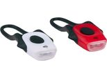 Set Luci Bicicletta Led Anteriore E Posteriore Silicone Dunlop Per Batterie
