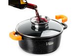 Vilde | Casseruola Con Coperchio In Vetro - 20 Cm - 2,1 L - Pentola Con Manici In Silicone - Adatta All'induzione - Terruna Aroma