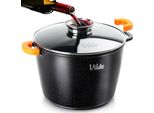Vilde | Casseruola Con Coperchio In Vetro - 28 Cm - 9,7 L - Pentola Con Manici In Silicone - Adatta All'induzione - Terruna Aroma