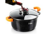 Vilde | Casseruola Con Coperchio In Vetro - 24 Cm - 4 L - Pentola Con Manici In Silicone - Adatta All'induzione - Terruna Aroma