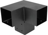 Giunto Angolare Pergola Nero Per Travi 12 X 12 Cm Modello Cubo - Al Pezzo