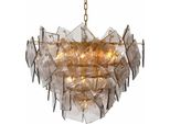 Casa Padrino Lampadario In Ottone Antico/Grigio Ø 80 Cm - Qualità Lusso