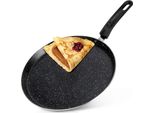 Vilde | Padella Per CrêPes - Rivestimento In Granito - Nero - 28 Cm - Antiaderente - Linea Base