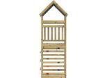 Vidaxl Torre Gioco Marrone 52,5 X 85 X 265 Cm Legno Massiccio Impregnato