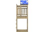 Vidaxl Torre Giochi Marrone 85 X 52,5 X 239 Cm Legno Massiccio Impregnato