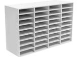 Organizzatore Di Posta E Documenti In Legno, 36 Scomparti, Impilabile, Bianco