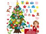 Sessamen-Lp Albero Di Natale In Feltro Fai Da Te Con 36 Pezzi Ornamenti Rimovibili Albero Di Natale In Feltro Decorazione Natalizia Da Appendere (Tipo C)