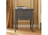 Casa Padrino Comodino Barocco Con Cassetto Grigio H. 60 Cm - Mobili Barocchi