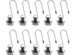 10 Pezzi Fissaggio A Bullone Singolo Per Guide A L Con Gancio Per Furgoni, Pick-Up, Rimorchi, Carico Di Rottura 110 Lbs, Grigio