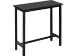 Tavolo Da Bar E Tavolo Alto Per Casa E Bistrot - Tavolo Alto Rettangolare - 100X40X100 Cm - Legno, Design Minimalista - Per 2 Persone - Nero