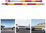 Barra Di Traino - Barra Di Traino - Acciaio - Carico Di Traino 8 T (8000 Kg) - Lunghezza 187 Cm - Per Autovetture, Suv, Autocarri Leggeri - Rosso
