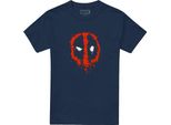 Deadpool - Maglietta Unisex Uomo/Donna, Logo TV28797 (Xxl) (Navy)