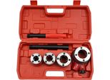 Set Di Rubinetti Per Tubi - Set Di Filettatura Manuale - 4 Teste Di Taglio 1,27-3,18 Cm - Gamma Di Filettature 15-32 Mm - 5 Pezzi - Argento