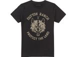 Yellowstone - Maglietta "Dutton Ranch Protect The Land"" Per Bambini/Ragazzi Unisex TV28040 (S) (Schwarz)"