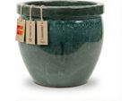 Fioriera In Ceramica "Bavaria Tall"" Verde Muschio – Ø 21 Cm"