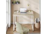 Scrivania - Scrivania Per Computer - 100X50 Cm - Rettangolare - Piano In Legno - Per L'ufficio Domestico E Lo Studio - Facile Da Montare - Rovere Chiaro
