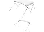 Vevor Bimini Top Copertura Per Barca Tettuccio Parasole (3 Archi) In Poliestere 600D Con Telaio In Lega Di Alluminio, Tendalino Parasole Impermeabile Con Custodia, 170 X 183 Cm (L) Grigio Chiaro