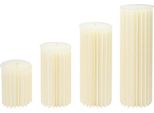 Portafiori In Carta - Piedistalli Con Colonne Romane - Set Da 4 - Pieghevoli Con Struttura A Nido D'ape - 25-30 Kg Per Colonna - Per Natale E Feste - Bianco