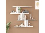 Scaffale A Muro 'HöKkomi' Con 4 Ripiani 78 X 99 X 15 Cm Bianco