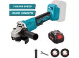 Smerigliatrice Angolare - 125 Mm - Motore Senza Spazzole - 1000 W - 3 Velocità - Con 1 Batteria - Marrone