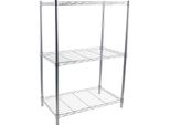 Scaffale Da Cucina - Scaffale Per Microonde - 3 Ripiani - Acciaio Inossidabile - Indipendente - Dimensioni 35×56×80 Cm - Argento