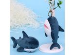 15 Cm Simpatico Mini Squalo Peluche Portachiavi, Ciondolo, Giocattolo, Bambola Morbida In Cartone Animato, Zaino, Portachiavi, Borsa