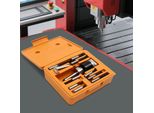 Set Di Teste Di Alesatura - MK2 M10 F1-12 50 Mm - 9 Acciai Per Alesatura - Acciaio Inox - Scatola Di Custodia - Arancione