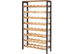 Succebuy Portabottiglie Per 48 Bottiglie, 8 Livelli, Autoportante Con Capacità Di Carico Di 80 Kg E Piedini Regolabili, Portabottiglie Per Cucina E Bar, Nero