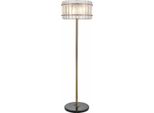 Casa Padrino Lampada Da Terra In Ottone Antico/Nero H. 168 Cm - Luxury Lights