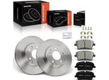 Frankberg 1X Set Di Dischi E Pastiglie Freno Per Asse Posteriore Sinistro E Destro Per Audi Q2 Gab Seat Ateca KH7 Vw T-ROC A11 Anno Di Costruzione Dal 2016
