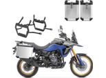 Set Valigia In Alluminio + Portavaligie Adatto Per Suzuki V-Strom 800 / De 23-25