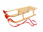 Industorm Slitta In Legno, Slitta In Legno Per Bambini E Adulti, Slitta Per Bambini, Slitta Vintage Con Corna Helenka Pattini Diritti, Non Pieghevoli
