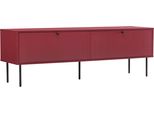 Mobile Porta Tv A 2 Ante In Acciaio E Mdf, 150 Cm, Bordeaux - Oviala Romeo