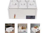 Scaldavivande - Bagnomaria A Bagnomaria - 3 Contenitori Da 7 Litri Ciascuno - Acciaio Inox - Scalda Buffet - Argento