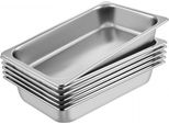 Warmhalteschalen Set – 6 Stück – 13L – Edelstahl Hotelpannen – Chafing Dish – Buffet & Catering – GN 1/1