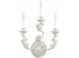 Casa Padrino Lampada Da Parete Barocca Bianco Antico H. 56 Cm - Italy