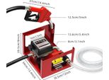 Pompa Per Gasolio - Pompa Autoadescante Per Il Trasferimento Di Carburante - 50 L/Min - Spina 230 V Eu - Per Gasolio/Olio Combustibile - Rosso